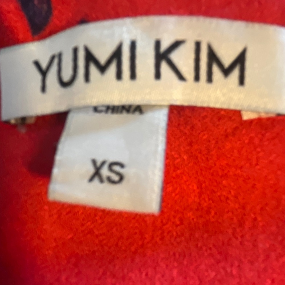 Yumi Kim Red Floral Puff Sleeve Mini Dress - Picture 2 of 10